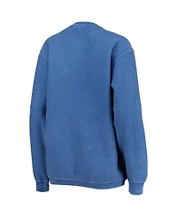 Pressbox Women's Smu Mustangs Corded Graphic Pullover Sweatshirt