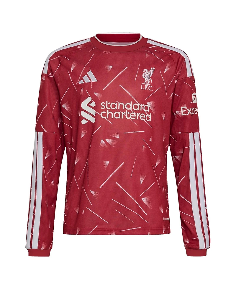Adidas Boys' and Girls' Liverpool Virgil van Dijk 2026/27 Home Long-Sleeve Replica Jersey
