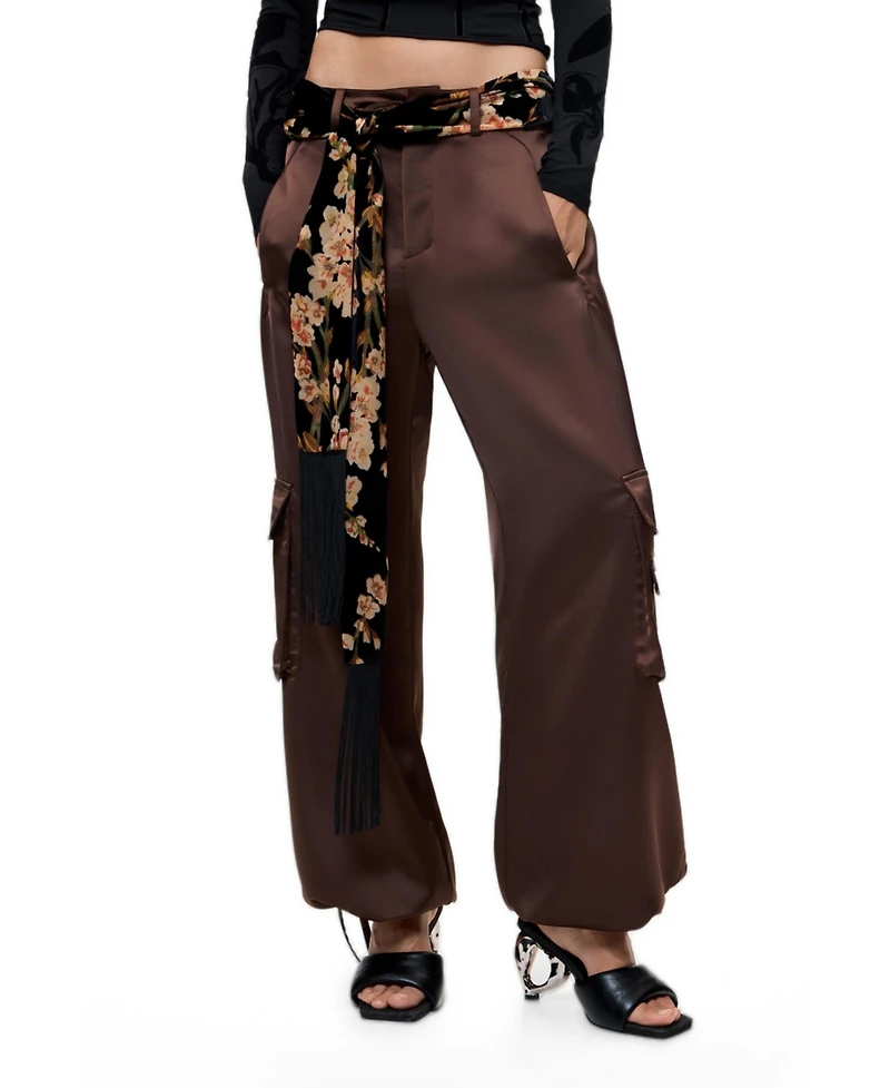 Desigual Women's Floral Fringe Scarf