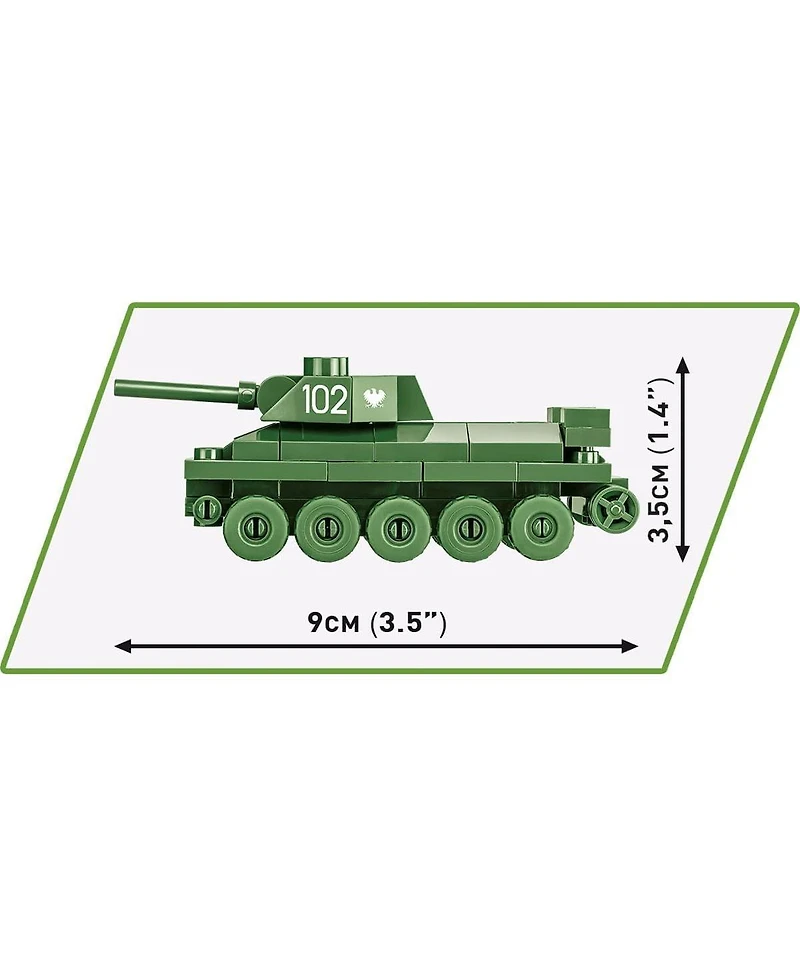 Cobi Wwii Historical Collection T-34/76 Tank 101-Piece Building Set, Ages 6+