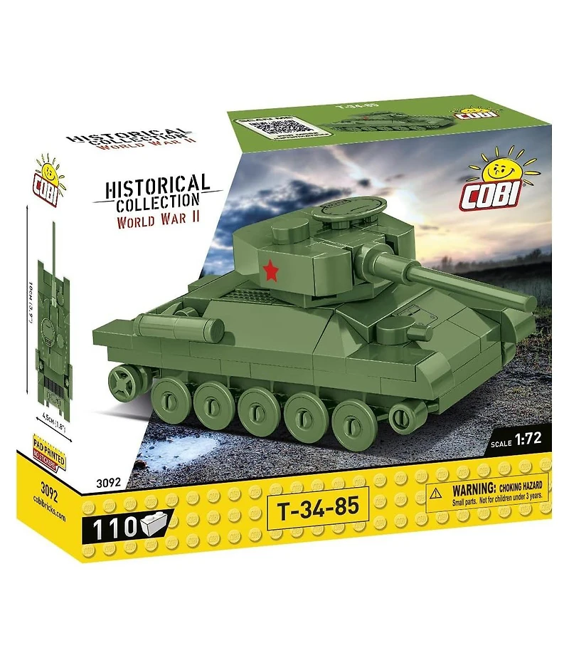 Cobi Historical Collection Wwii T-34-85 110-Piece Building Set, Ages 6+