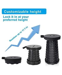 Aofar Foldable Telescoping Stool Portable Retractable Collapsible Camping