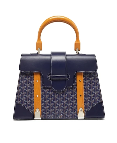 Pre-Owned Goyard Saigon Mm Goyardine Canvas and Leather Top Handle Bag