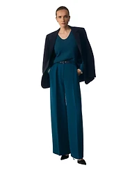 The Fold Women's Lyon High-Rise Palazzo Wide-Leg Pants