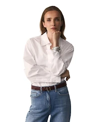 The Fold Women's Claudia Cotton-Blend Oversized Long-Sleeve Button-Down Shirt