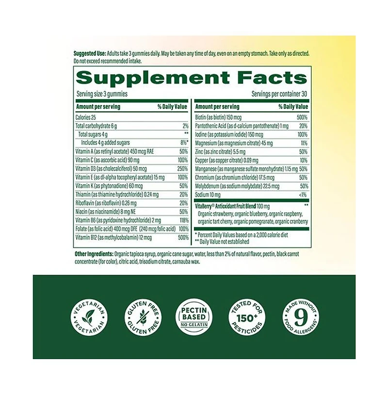 MegaFood Whole Body Multi Gummies for Women, 90 Strawberry Gummies