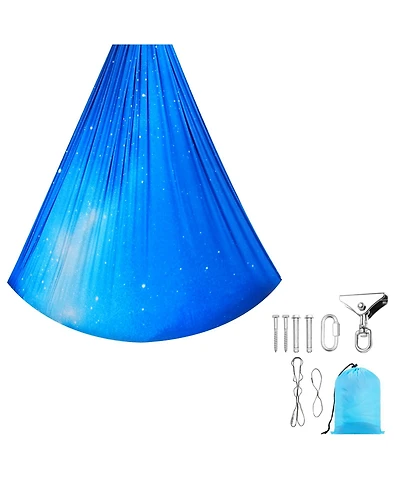 Sevorley Sensory Swing for Kids, Double-Layer Spandex Hammock, 360-Degree Swivel, Holds 300 lbs
