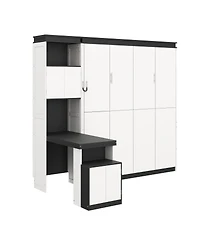 Streamdale Furniture Full Size Murphy Bed with Desk and Storage Shelves and Cabinets