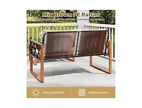 Boyel Living 2 Pieces Patio Pe Wicker Furniture Set Outside Conversation Set for Porch