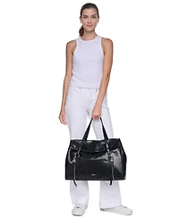 Dkny Skye Large Faux Leather Snap Closure Satchel