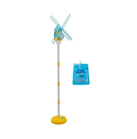 Bruce & Shark Standing Windmill 10-Nozzle Bubble Machine with Adjustable Height and Lights, 4.5 oz, Ages 3+