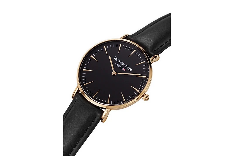 Victoria Hyde London Unisex Watch Round Case 38mm, Leather Strap,
