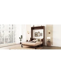 Streamdale Furniture Queen Size Wood Murphy Bed with Gas Struts
