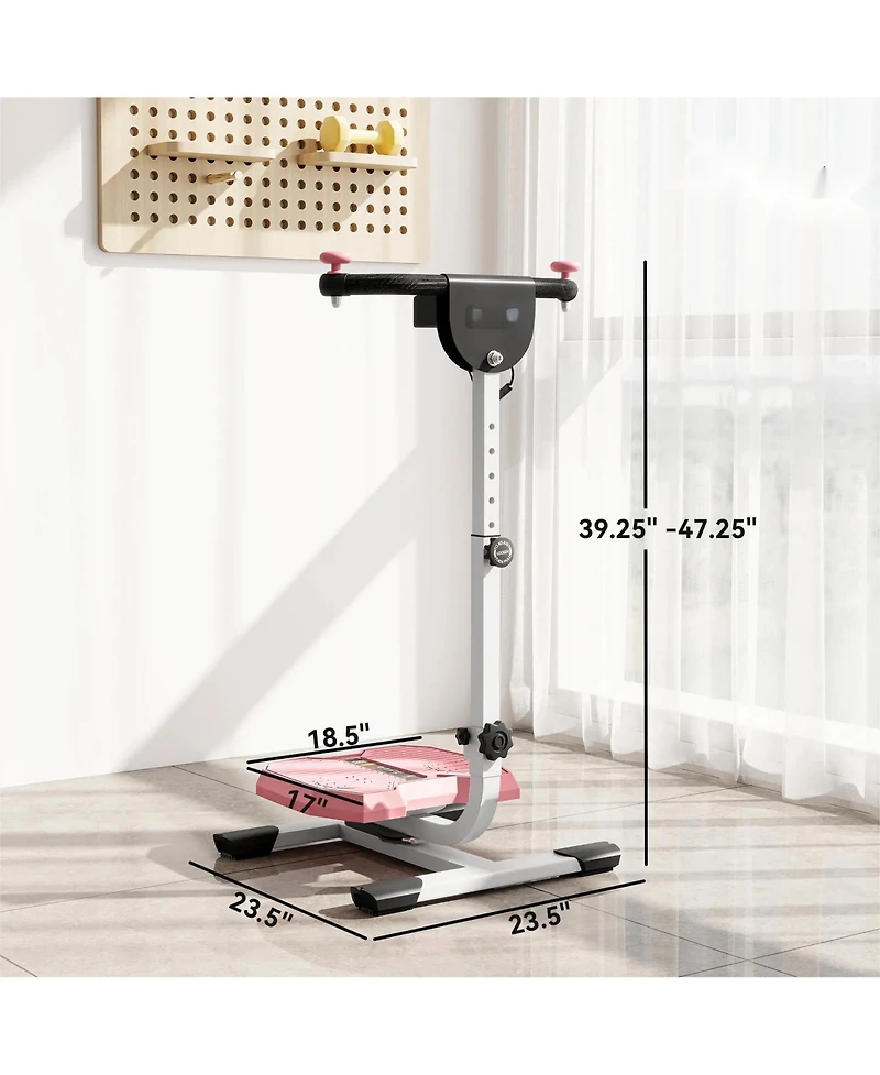 Sevorley Twist Waist Exercise Machine with Adjustable Handlebar, Lcd Monitor, Foldable Frame