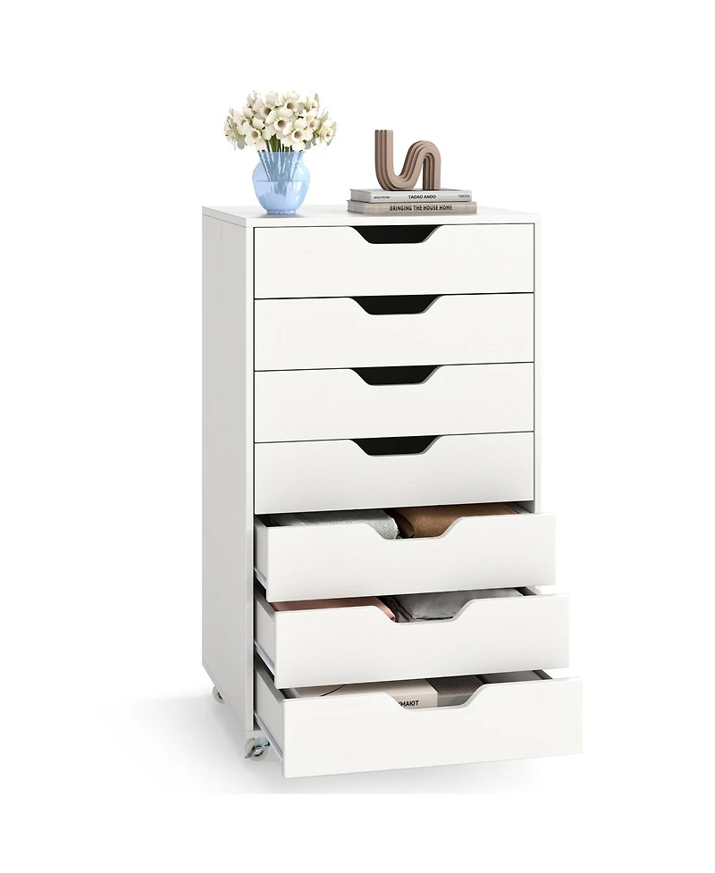 Mecale 7-Drawer Mobile Storage Chest with Wheels