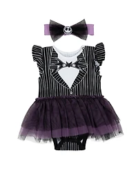 Nightmare Before Christmas Baby Girls Cosplay Dress and Headband Set