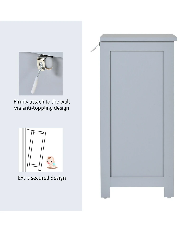Gymax 3-Drawer Bathroom Floor Cabinet Free Standing Side Storage Organizer