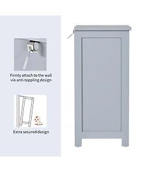 Gymax 3-Drawer Bathroom Floor Cabinet Free Standing Side Storage Organizer