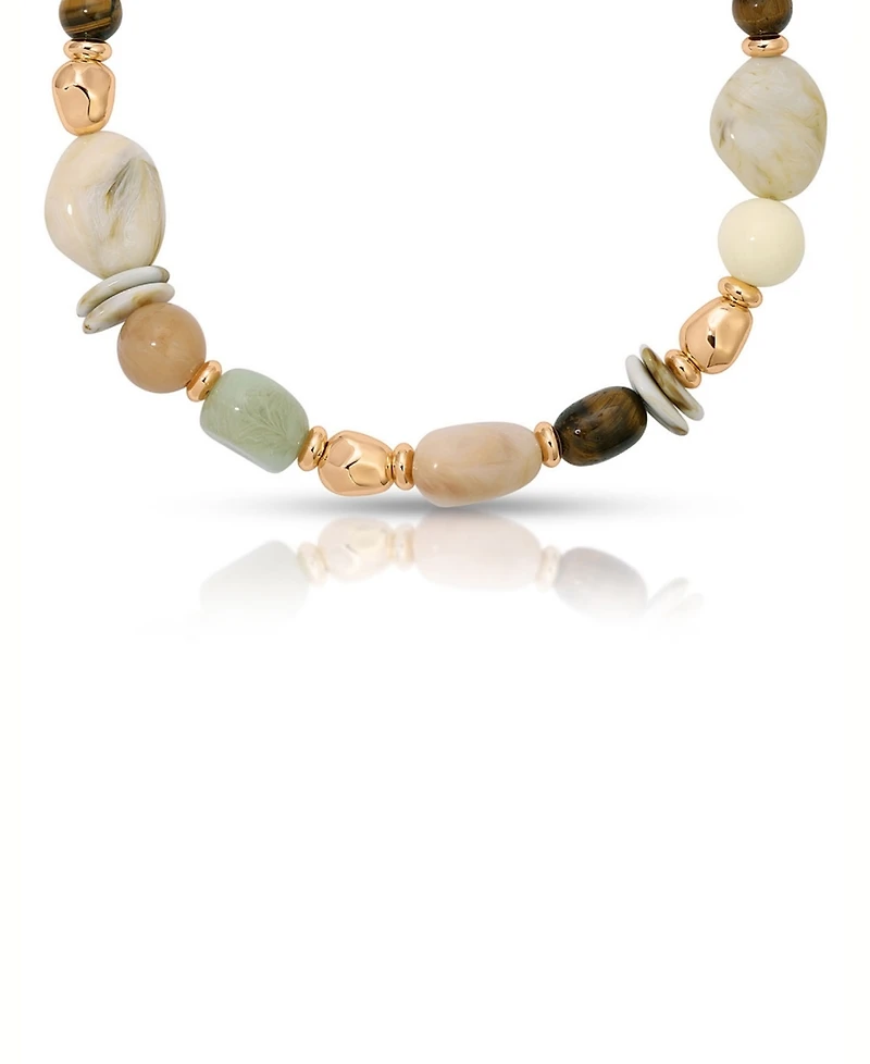 Ettika 18k Gold-Plated Serene Stone Necklace