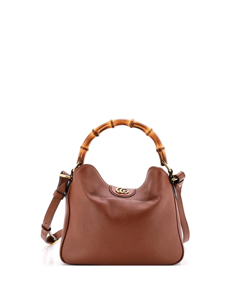 Pre-Owned Gucci Diana Nm Bamboo Shoulder Bag Leather