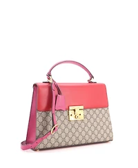 Pre-Owned Gucci Medium Padlock Top Handle Bag Gg Coated Canvas and Leather