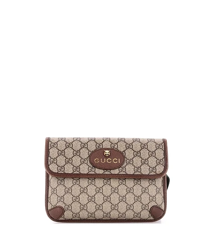 Pre-Owned Gucci Neo Vintage Flap Belt Bag Gg Coated Canvas