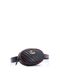 Pre-Owned Gucci Gg Marmont Belt Bag Diagonal Quilted Leather