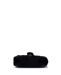 Pre-Owned Gucci Mini Gg Marmont Flap Bag Matelasse Velvet