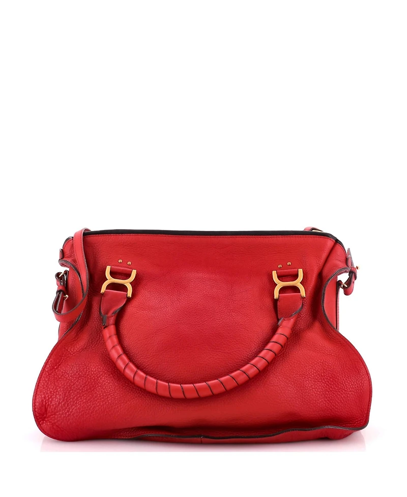 Pre-Owned Chloe Large Marcie Braided Satchel Leather
