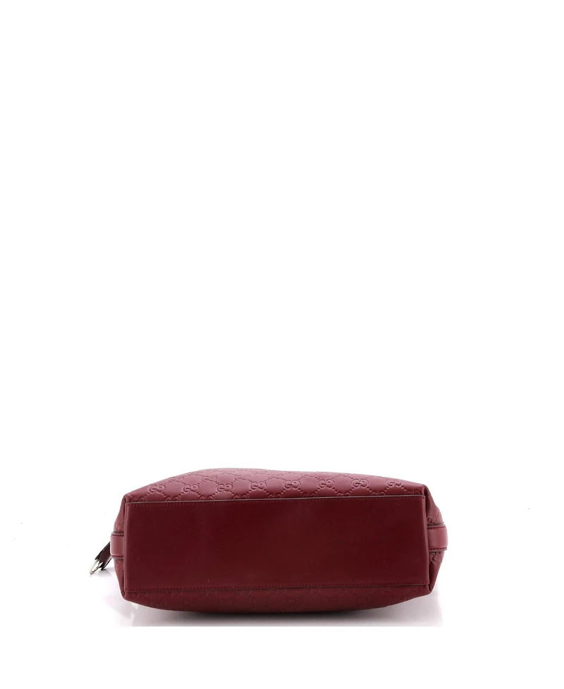 Pre-Owned Gucci Medium Emblem Hobo Shoulder Bag Gg Embossed Leather