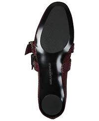 Karl Lagerfeld Paris Women's Ashlyn Double Buckle Flats