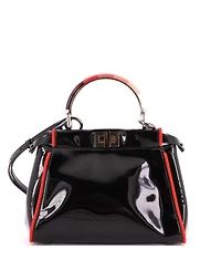 Pre-Owned Fendi Mini Resin Handle Peekaboo Bag Patent