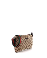 Pre-Owned Gucci Small Web Strap Messenger Bag Gg Canvas