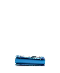 Pre-Owned Dolce and Gabbana Small Dg Girls Flap Bag Metallic Fabric