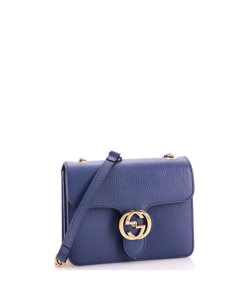 Pre-Owned Gucci Small Interlocking Shoulder Bag Leather
