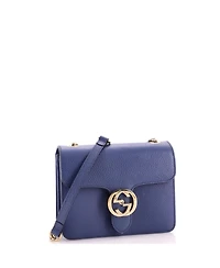 Pre-Owned Gucci Small Interlocking Shoulder Bag Leather
