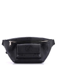Pre-Owned Gucci Front Pocket Belt Bag Jumbo Gg Embossed Leather