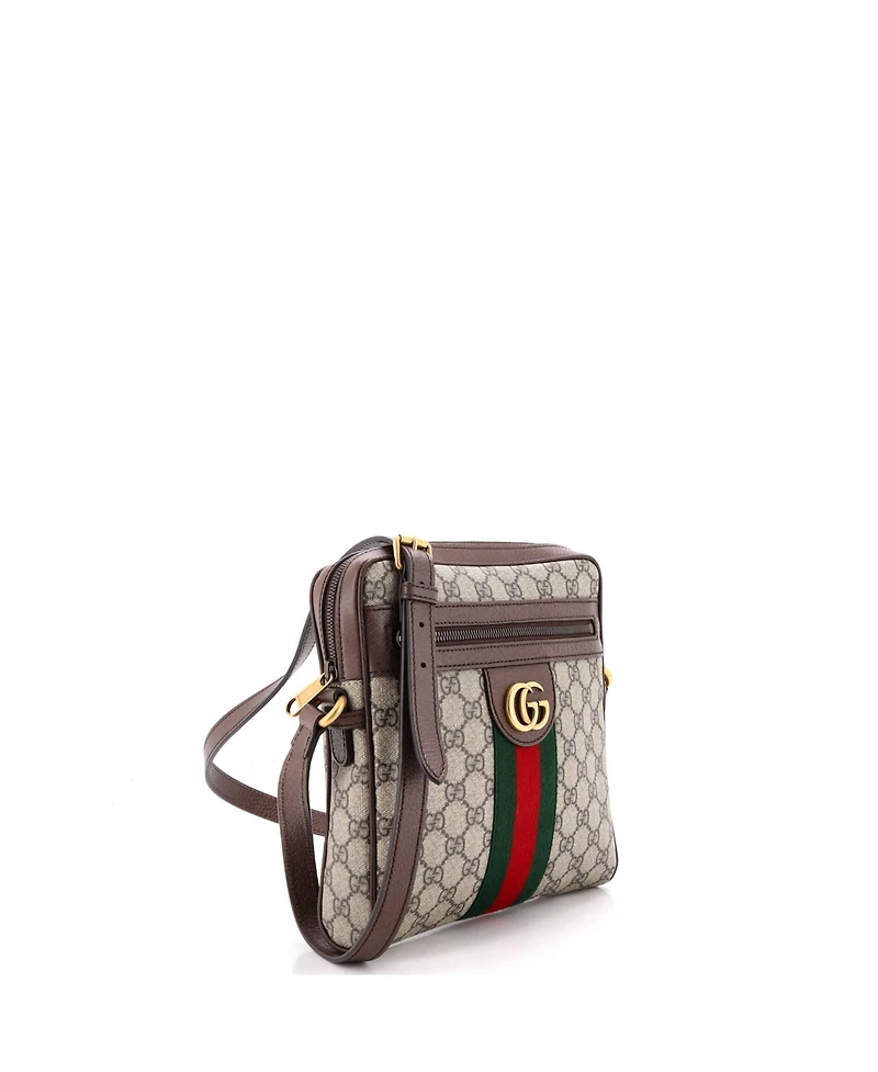 Pre-Owned Gucci Small Ophidia Messenger Bag Gg Coated Canvas