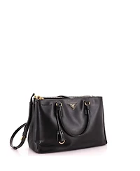 Pre-Owned Prada Medium Double Zip Lux Tote Saffiano Leather