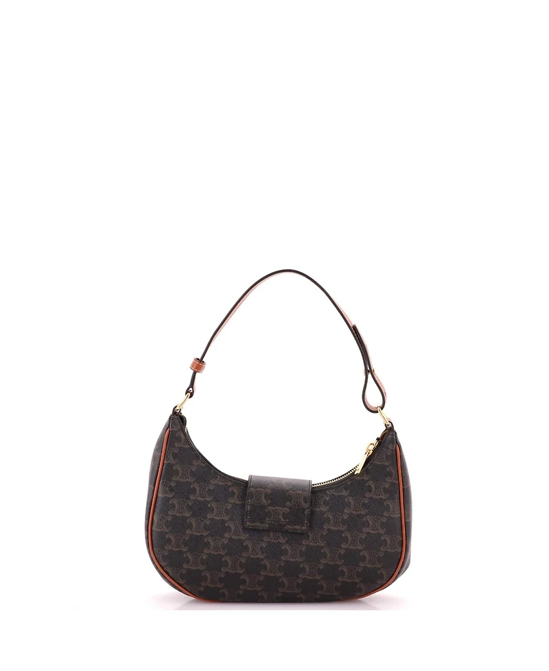 Pre-Owned Celine Ava Triomphe Bag Triomphe Coated Canvas