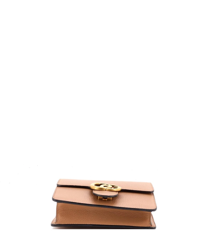 Pre-Owned Gucci Small Gg Marmont Chain Shoulder Bag Leather