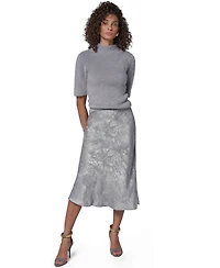 Donna Karan New York Women's A-Line Midi Foil Skirt
