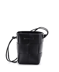 Pre-Owned Bottega Veneta Mini Cassette Bucket Bag Maxi Intrecciato Leather