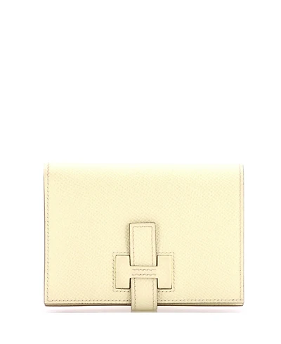Pre-Owned Hermes Compact New H Passant Wallet Epsom