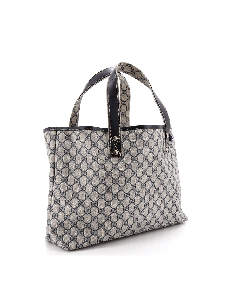 Pre-Owned Gucci Medium Web Loop Tote Gg Coated Canvas