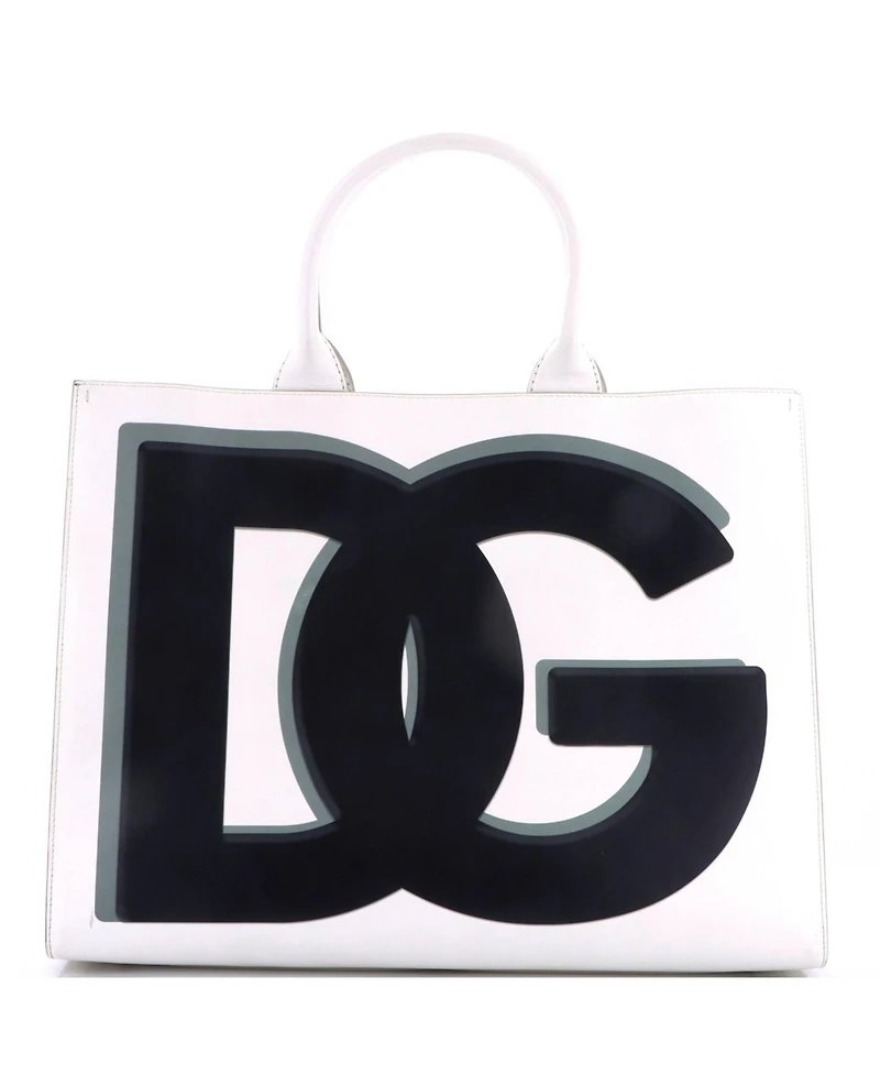 Pre-Owned Dolce and Gabbana Large Dg Daily Shopping Tote Printed Leather