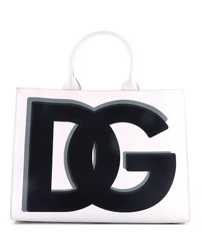Pre-Owned Dolce and Gabbana Large Dg Daily Shopping Tote Printed Leather