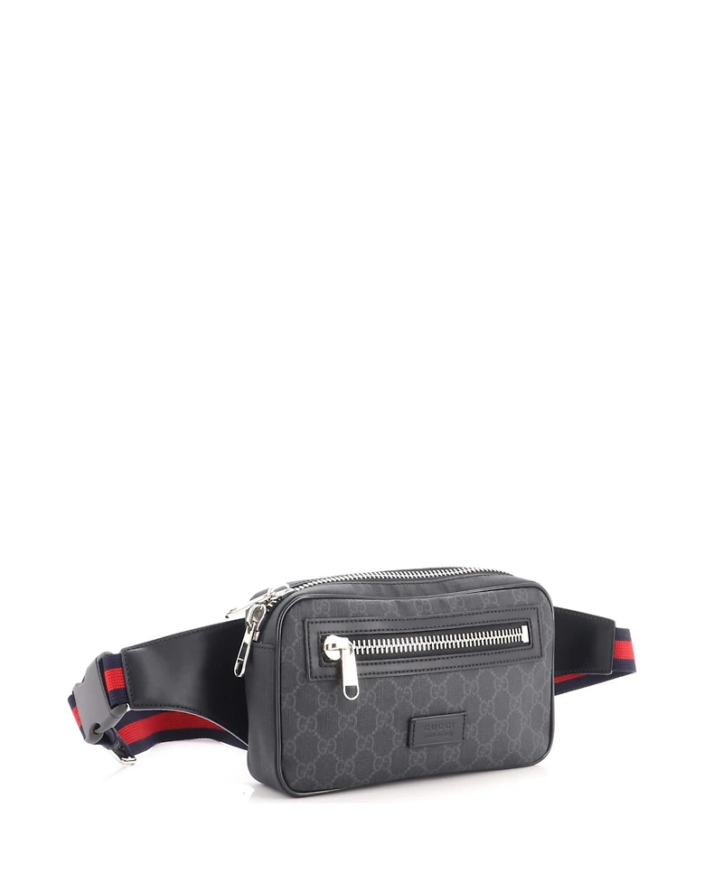 Pre-Owned Gucci Small Soft Zip Belt Bag Gg Coated Canvas