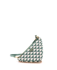Pre-Owned Prada Mini Double Symbole Triangle Bag Leather and Jacquard