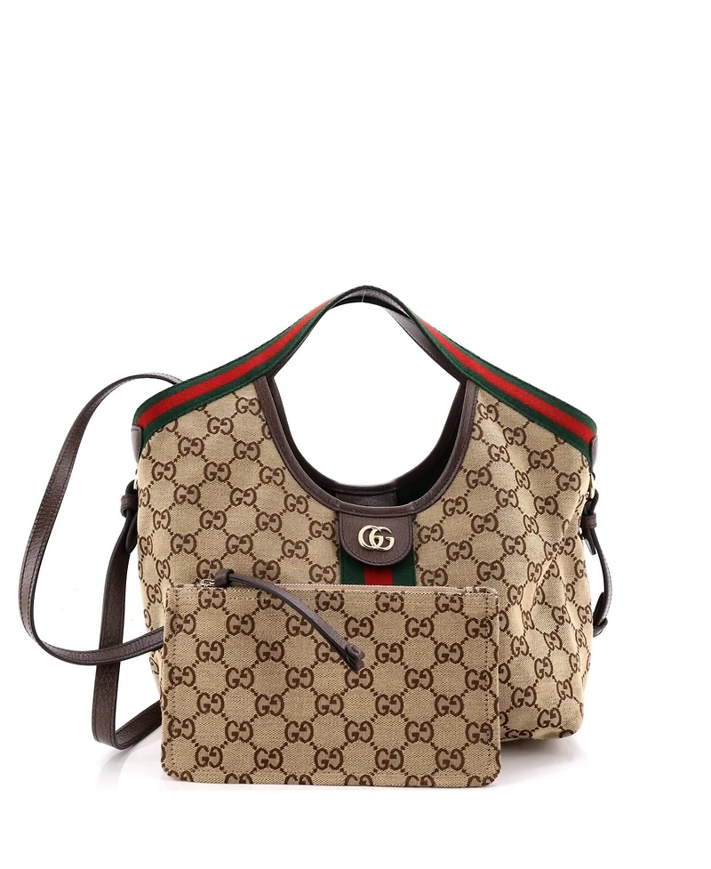 Pre-Owned Gucci Small Giglio Tote Gg Canvas